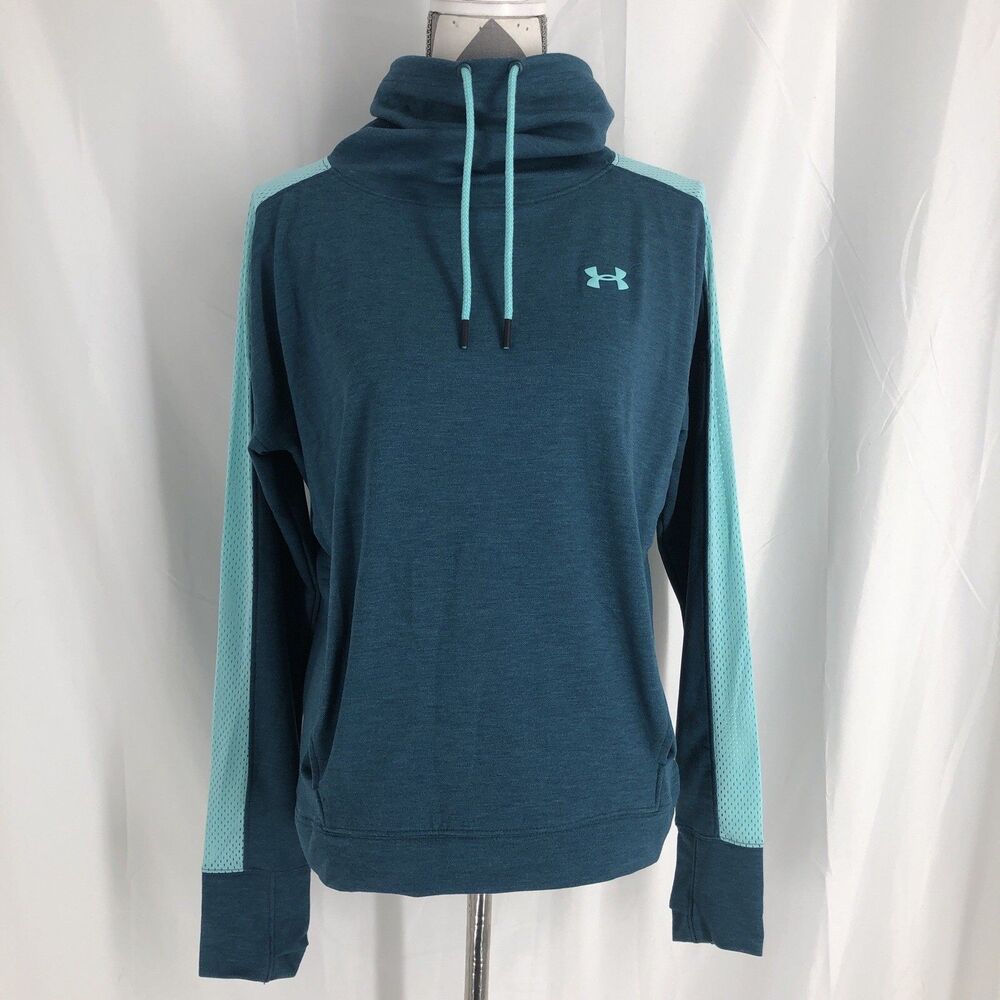 Under Armour Women's Cowl Neck Hoodie Size Medium Teal